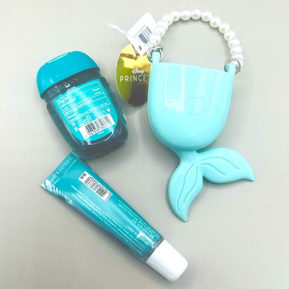 Bath & Body Works Disney ARIEL 3 Piece Set: PocketBac, Hand Gel, & Lip Gloss NEW - Picture 2 of 8